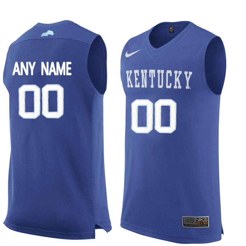 Men Kentucky Wildcats Customized College Basketball Jersey Royal Blue